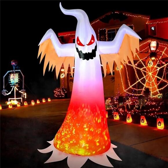 8 FT Halloween Inflatables Ghost Outdoor Decorations, Blow...